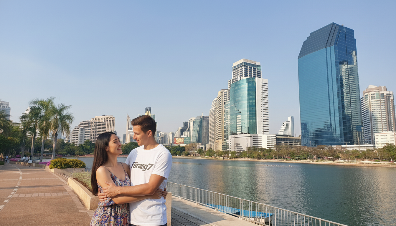 Farang7 white shirt Couple Benjakiti